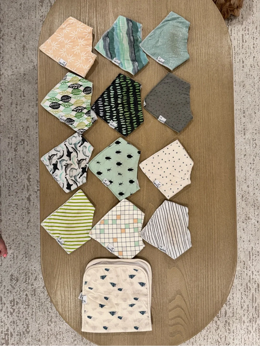 Copper Pearl Bandana Bibs & Burp Cloth